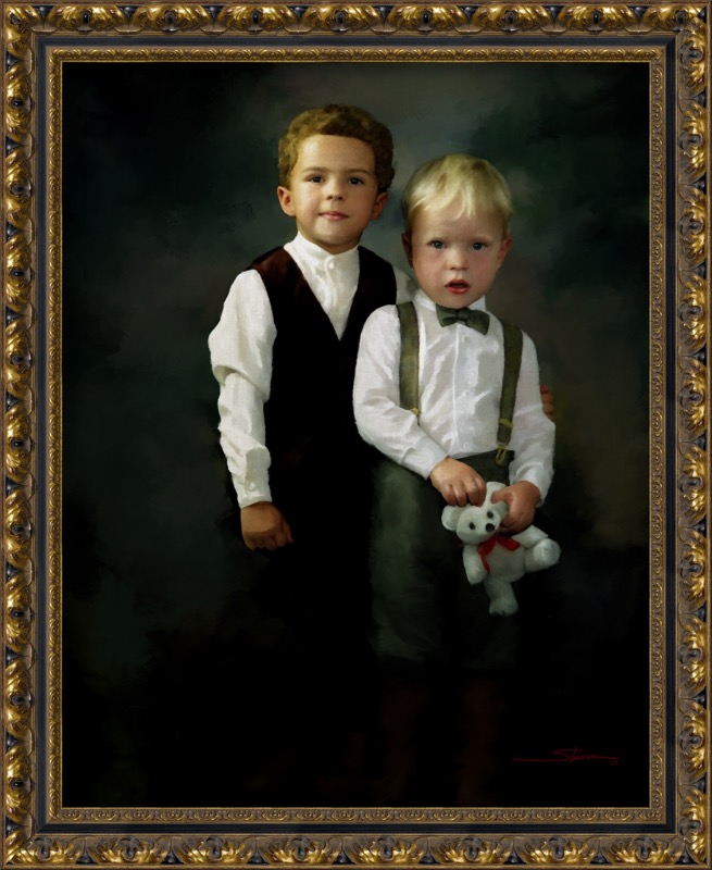 The Henn Sons   48 x 38 Oil on Canvas